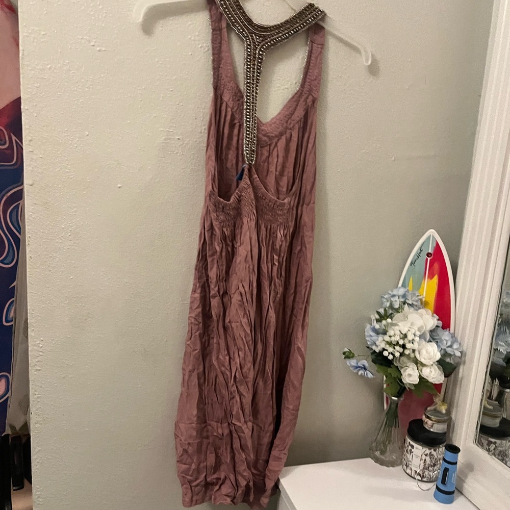 Elegant Mauve Sleeveless Dress